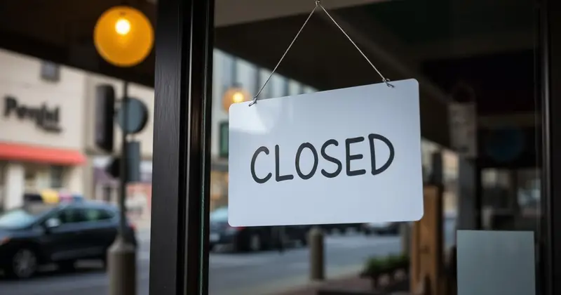 Closed sign on a restaurant door illustrating a Google profile showing wrong hours