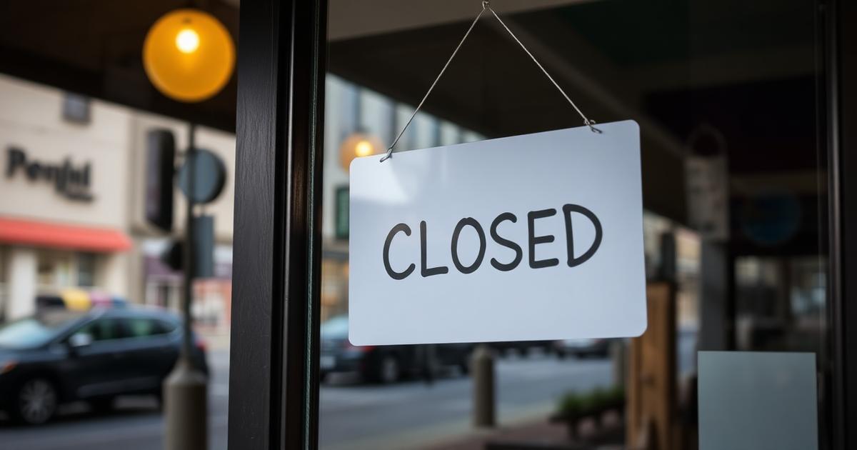 Closed sign on a restaurant glass door representing common Google listing mistakes